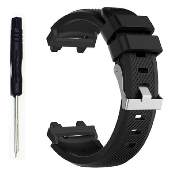 Amazfit T-Rex 2 urrem i silikone med twill-struktur - Sort