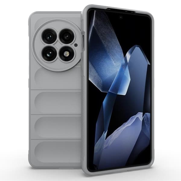 Blødt grebsformet OnePlus 13 cover - Lysegrå