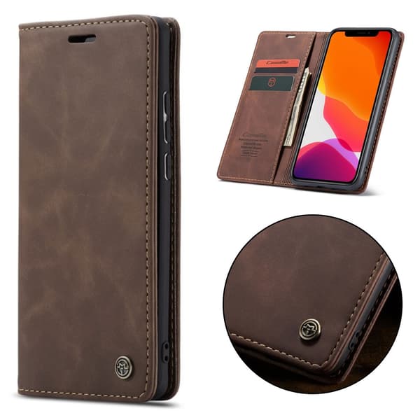 CaseMe iPhone 11 Pro Max vintage etui - Brun