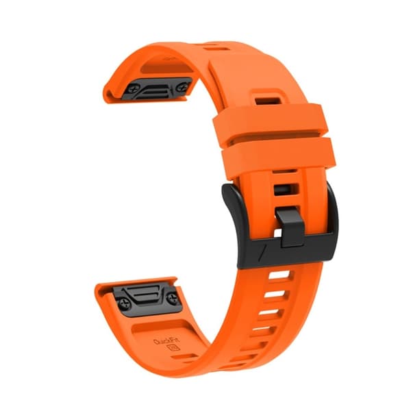 Garmin Fenix 7X klokkerem i silikon - Oransjerød