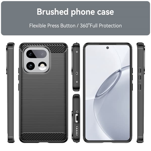 Carbon Flex Realme 16 Pro Plus kotelot - Musta