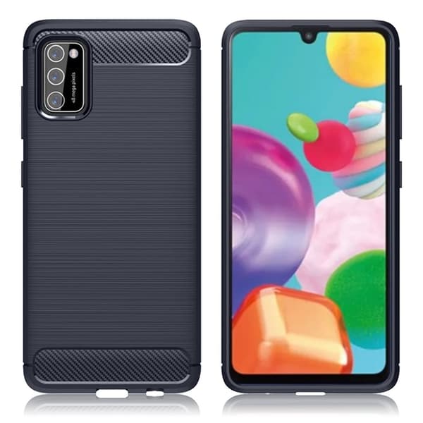 Carbon Flex cover - Samsung Galaxy A41 - Mørkeblå