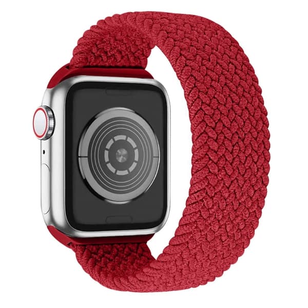 Apple Watch (45 mm) elastisk klokkerem - Rød / Størrelse: S