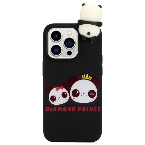 Cute 3d iPhone 14 Pro Etui - To Pandaer