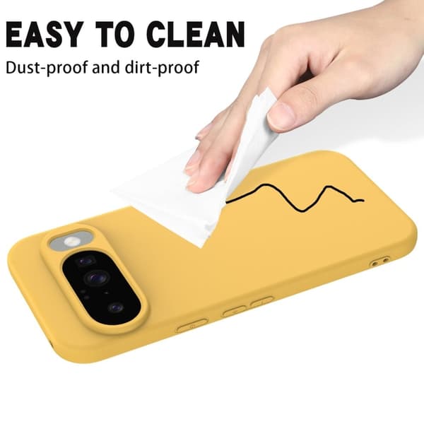 Matte Liquid Google Pixel 10 silikone cover - Gul