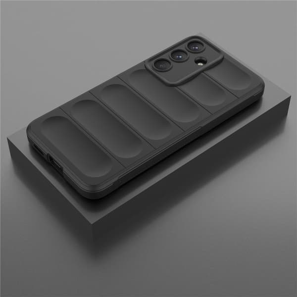 Blødt grebsformet Samsung Galaxy S25 FE cover - Sort