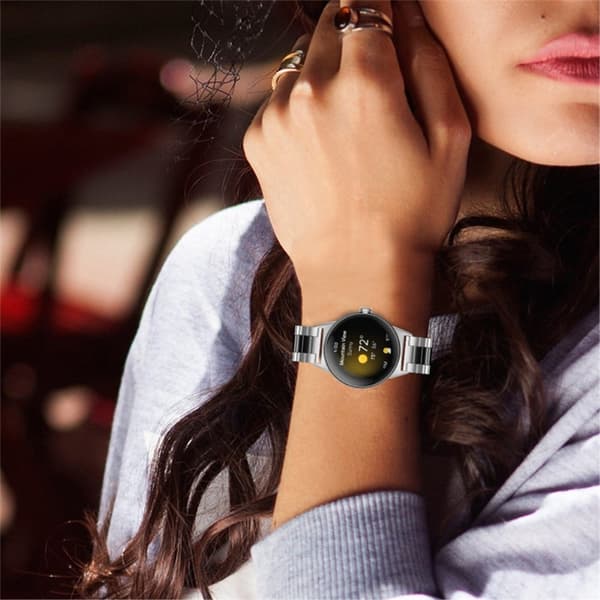 Google Pixel Watch elegant 316 klokkerem i rustfritt stål - Sølv / Svart