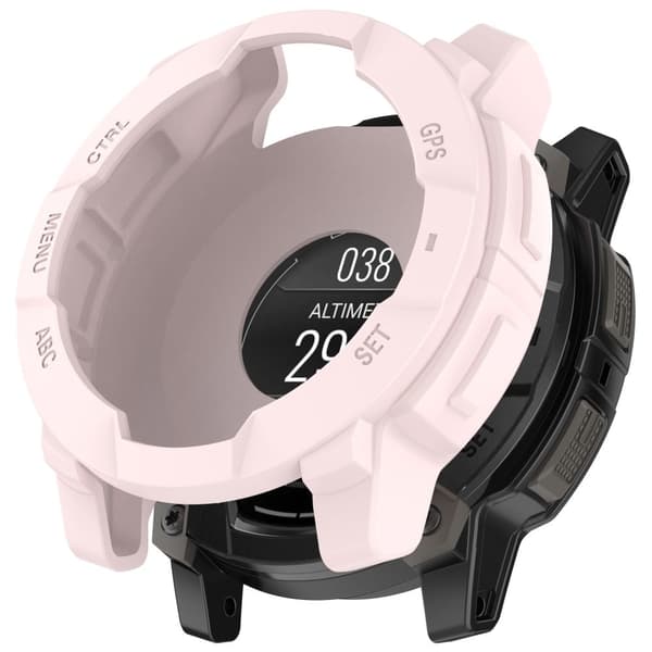 Garmin Instinct E 45 mm klockfodral Silikonstötdämpande ram - Ljusrosa