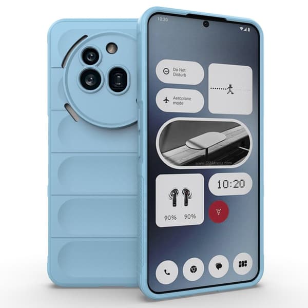 Blødt grebsformet Nothing Phone (3a) Pro cover - Babyblå