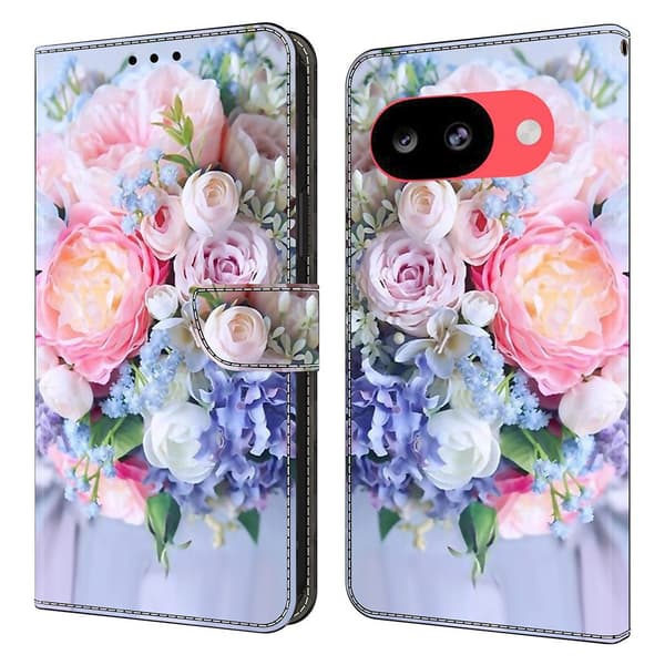 Wonderland Google Pixel 10a flip etui - Farverig Blomst
