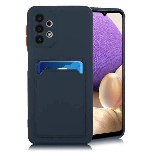 Card Holder Cover til Samsung Galaxy A32 - Mørkeblå