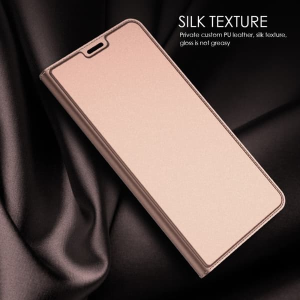 Glatt og tynt premium PU-skinnetui for iPhone 16e - Rose Gull