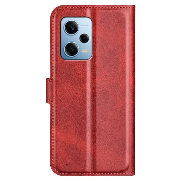 Læderetui med Pung til Xiaomi Redmi Note 12 Pro - Rød
