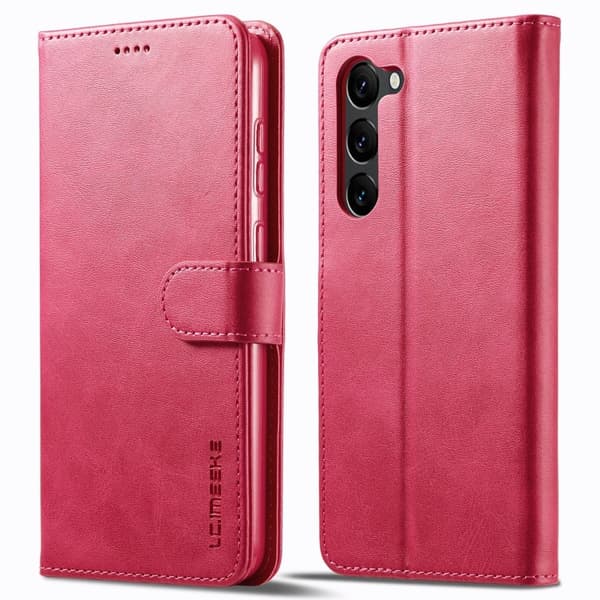 LC.IMEEKE Samsung Galaxy S23 Plus Flip Etui - Lyserød