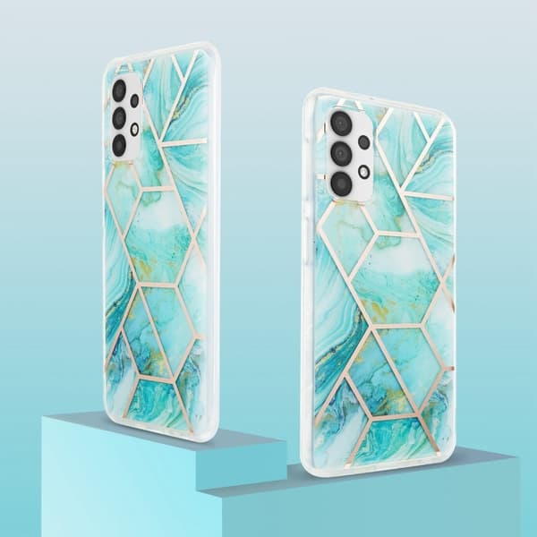 Marble design Samsung Galaxy A13 4G cover - Blå