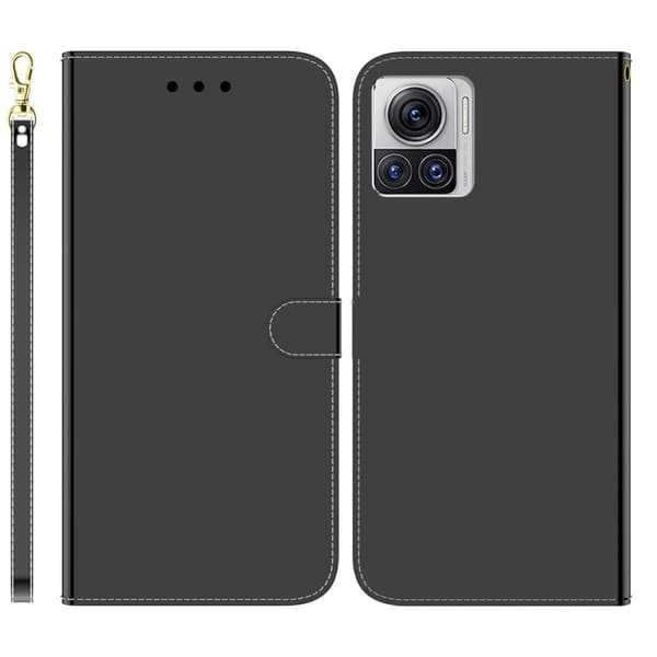 Mirror Motorola Edge 30 Ultra / X30 Pro Flip Etui - Sort