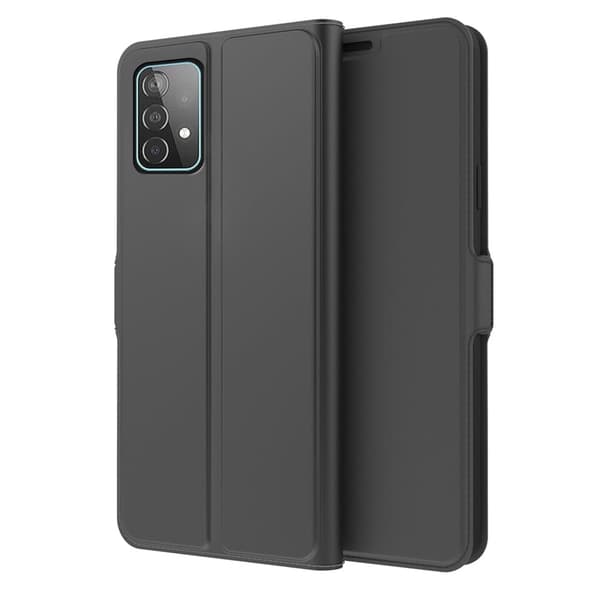Glat og tyndt Premium Pu Læder Etui til Samsung Galaxy A23 5g - Sort