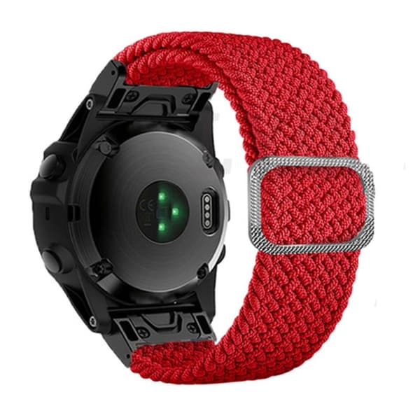 22mm nailonhihna Garmin-kelloon soljella - Punainen