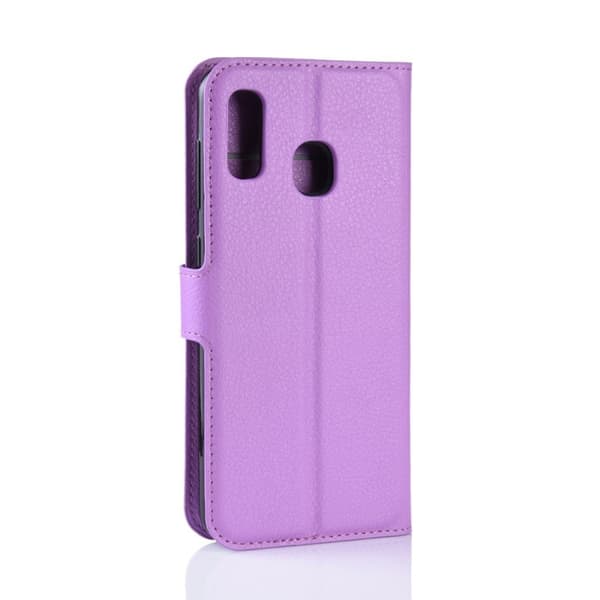 Samsung Galaxy A40 litchi läderfodral - Lila