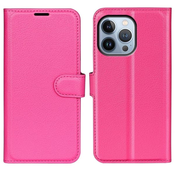 Classic iPhone 14 Pro Max flip kuoret - Ruusu