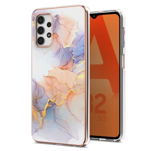 Marmordesign Samsung Galaxy A23 deksel - Melkevei Marmor Hvit