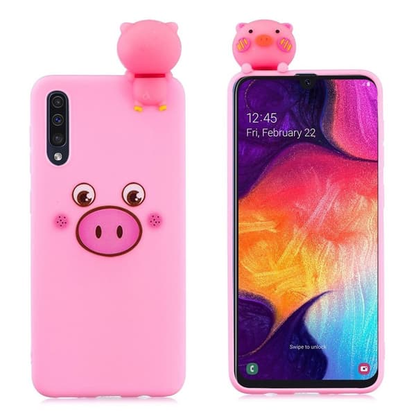 Samsung Galaxy A50 3d-Dyrefigur Etui - Gris