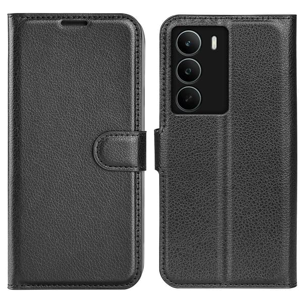 Klassisk Realme C71 4G flip etui - Sort