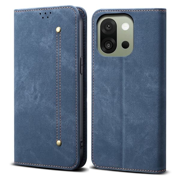 Jeans OnePlus 13s flip case - Sininen