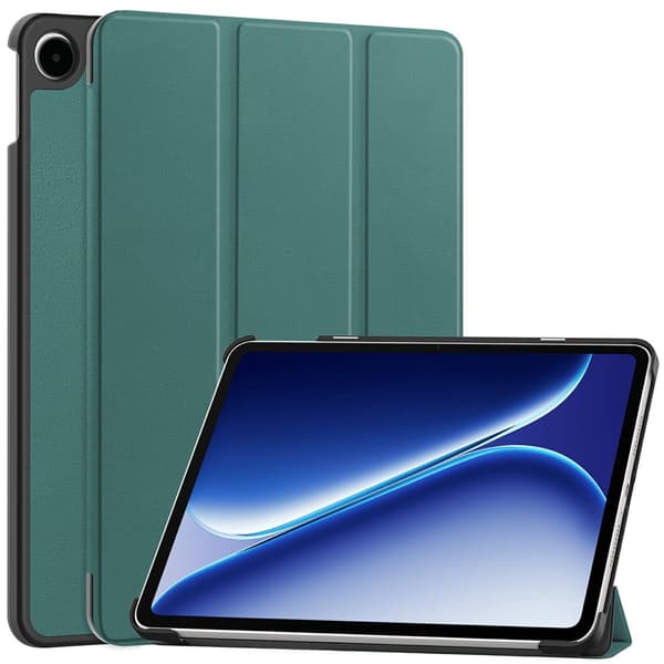 OnePlus Pad Air5 / Pad Go 2-etui Anti-Drop læderstativ til tablet - Sortliggrøn