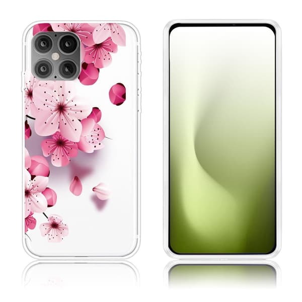 Deco iPhone 12 Pro / iPhone 12 skal - Rosa Blomma