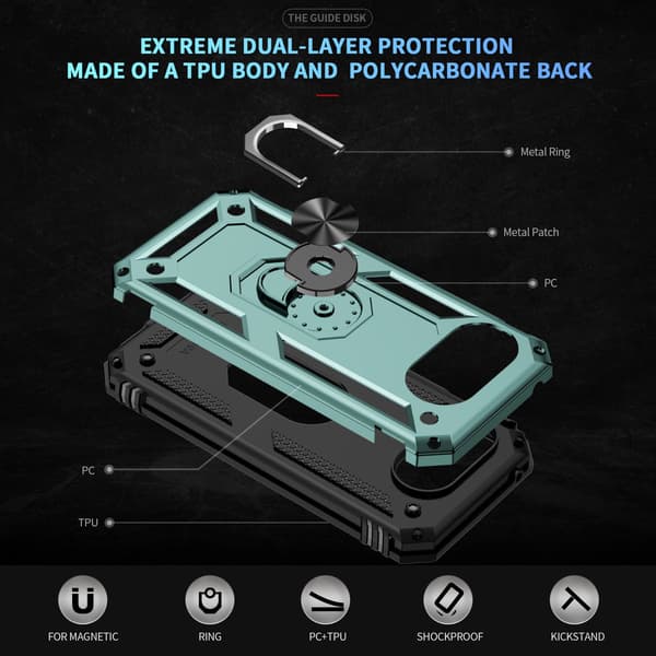 Bofink Combat Google Pixel 10a cover - Sortliggrøn