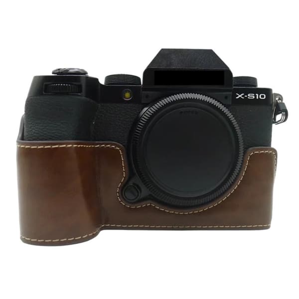 Fujifilm X-S10 læder cover til halv krop - Kaffe