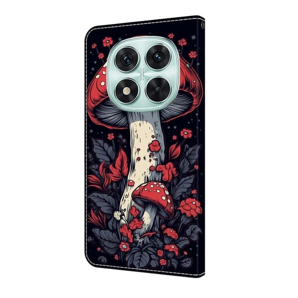 Wonderland Xiaomi Redmi Note 14 Pro Plus 5G flip-etui - Rød Sopp