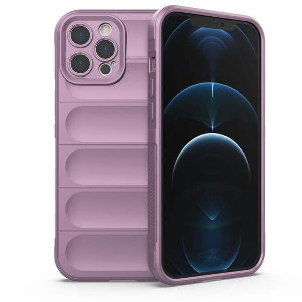 Mjukt greppformat iPhone 12 Pro Max skal - Lila