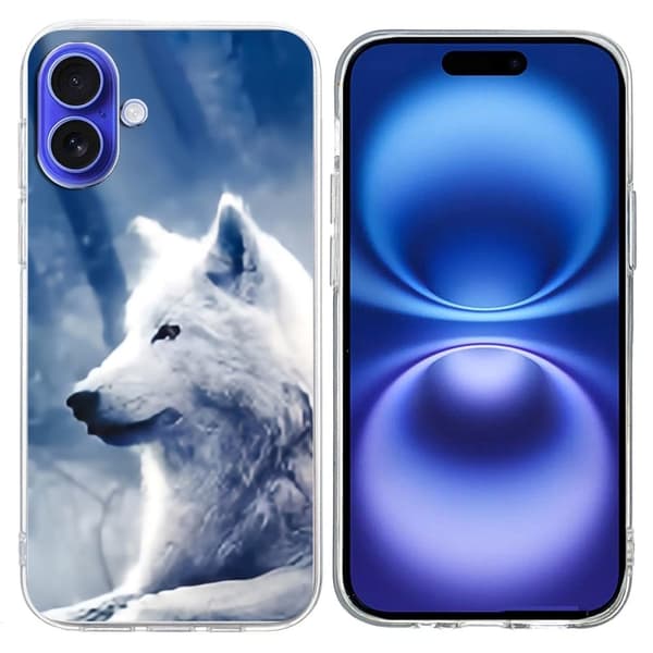 Vibe iPhone 16 Plus deksel - Hvit Ulv