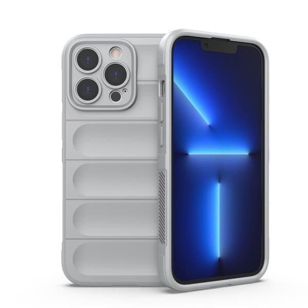Blødt grebsformet cover til iPhone 13 Pro - Lysegråt