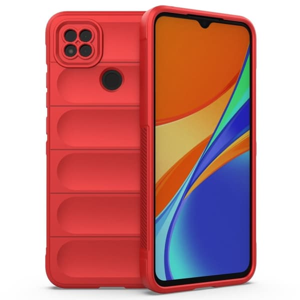 Blødt grebsformet cover til Xiaomi Redmi 9C - Rød