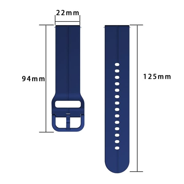22 mm Universal cool silikonrem - Svart