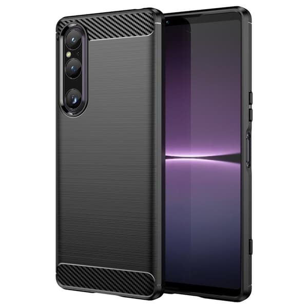Carbon Flex Etui Sony Xperia 1 V - Svart