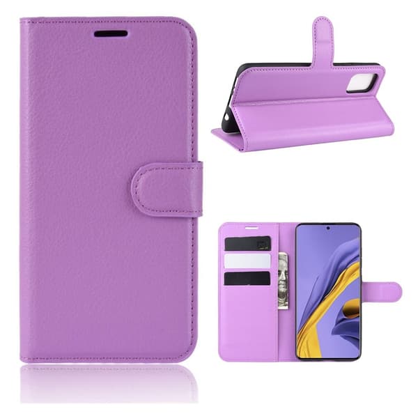 Classic Samsung Galaxy A51 flip etui - Lilla