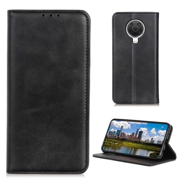 Wallet-style ægte Læder Flipcase til Nokia G10 / G20 / 6.3 - Sort