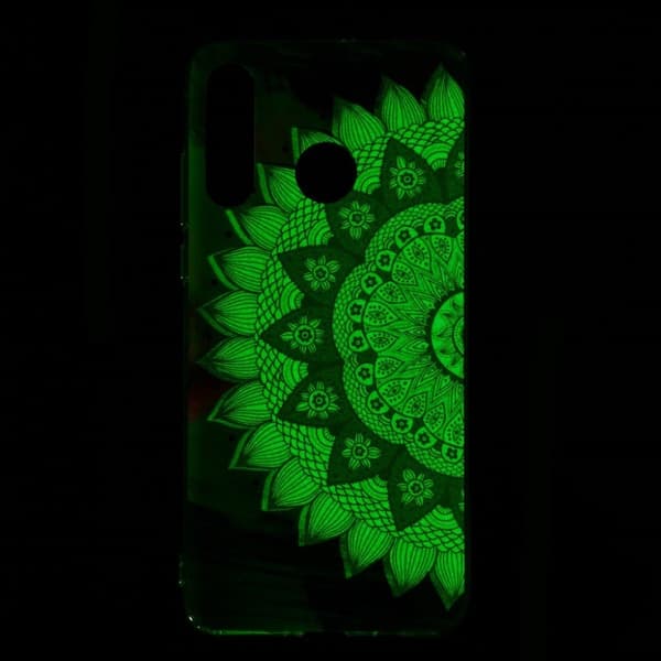 Huawei P30 Lite lysende nat etui - Blomster Mønster