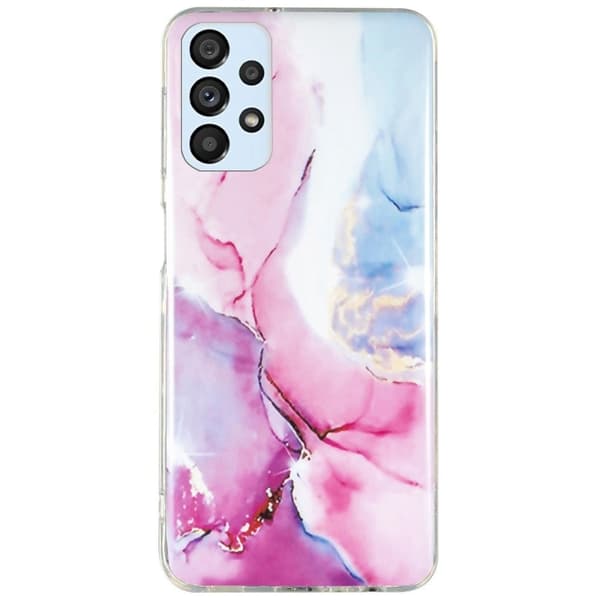 Marble Samsung Galaxy A53 5G Etui - Lyserød / Blå