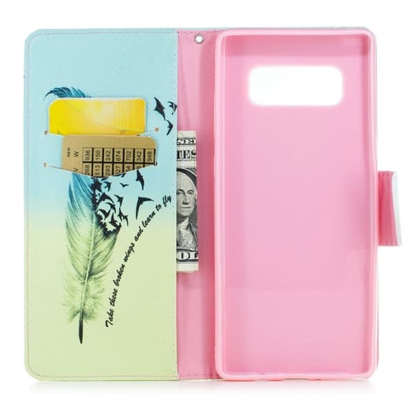 Samsung Galaxy Note 8 design nahkakotelo - Sulkakuvio