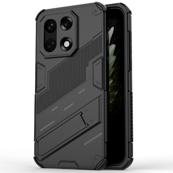 Stødsikkert moderne OnePlus 15 hybridcover - Sort