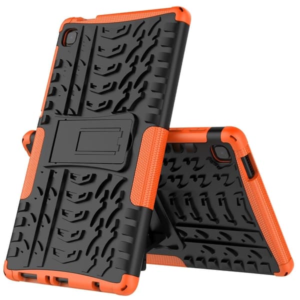 Dekkmønstret kickstand-etui for Samsung Galaxy Tab A7 Lite - Oransje