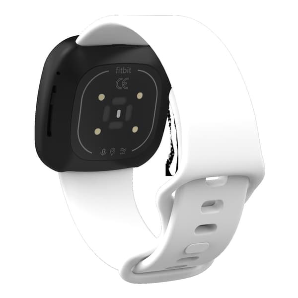 Fitbit Sense 2 / Versa 4 silikone-urrem - Hvid Størrelse: S