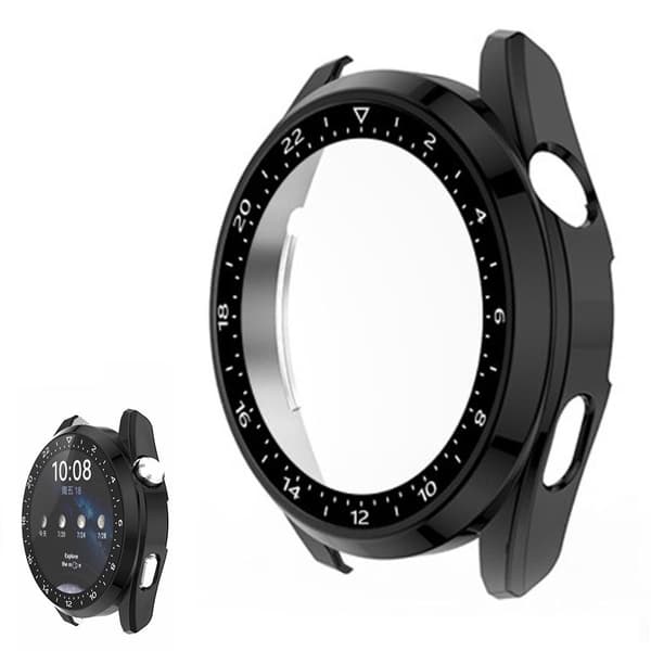 Huawei Watch 3 scale design frame + tempered glass screen protector - Black