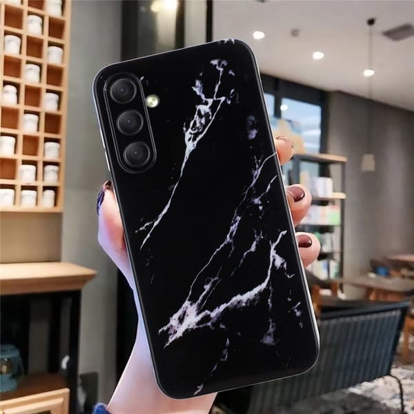 Marble design Samsung Galaxy A17 cover - Sort
