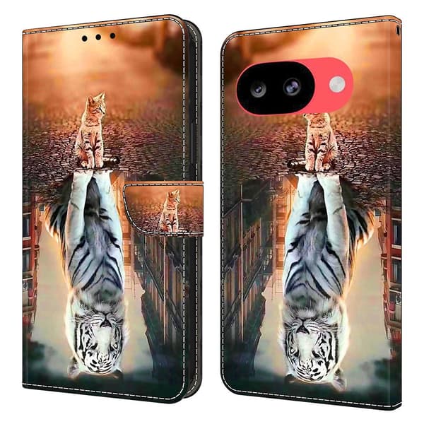 Wonderland Google Pixel 10a flip etui - Kat Og Tiger